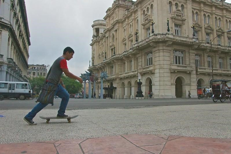 How to ride on a skateboard